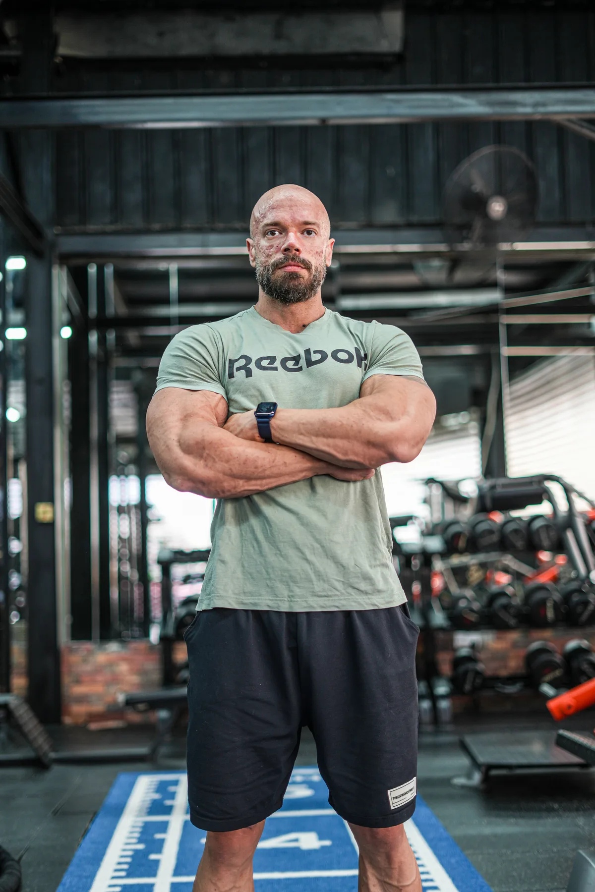 Mirza, the founder and coach at Be Fit and Strong, in his gym in Dubai
