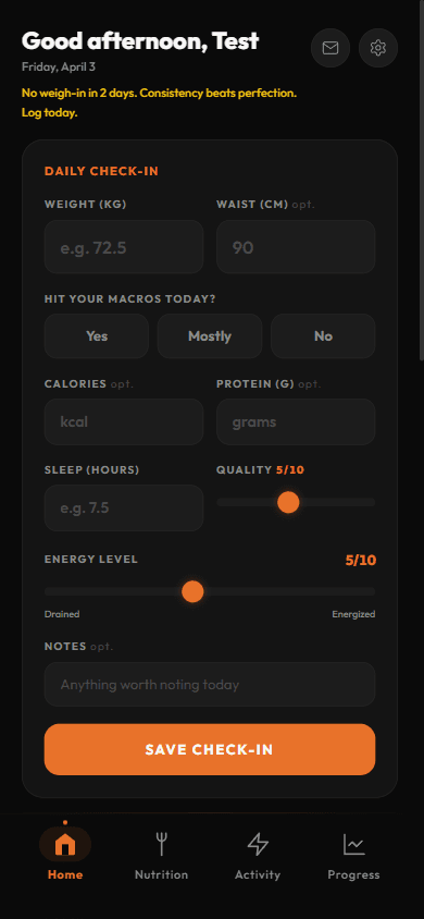 Daily Check-Ins, Weekly Reviews